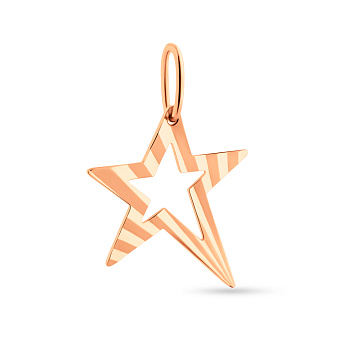 Золотой подвес с алмазной гранью (арт. 441268а)