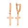Золоті сережки-підвіски з хрестиками (арт. 110516) – зображення 1