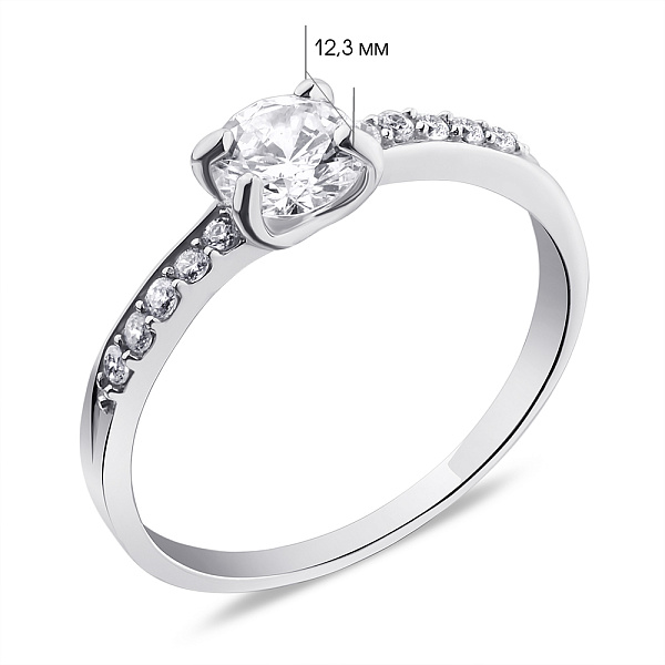 Серебряное кольцо с фианитами (арт. 7501/0979кю) – изображение 2