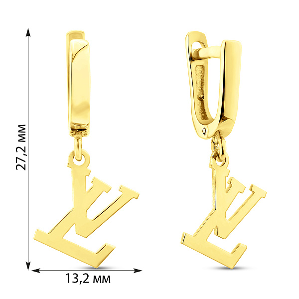 Золоті сережки без каменів (арт. 107013ж) – зображення 2