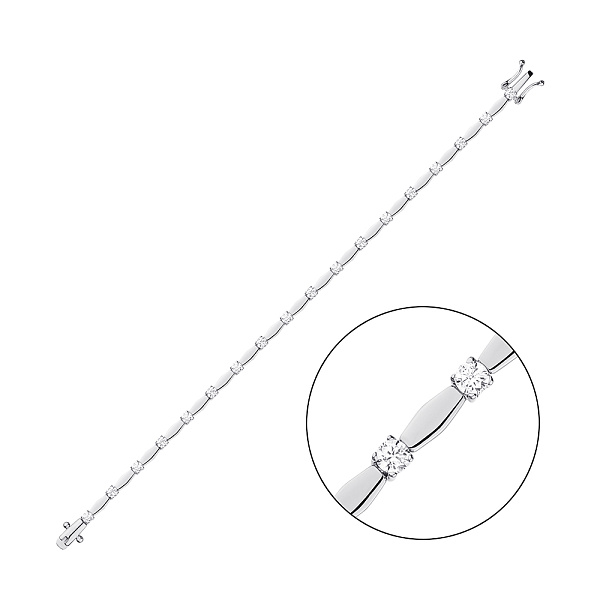 Серебряный браслет с фианитами (арт. 7509/4046) – изображение 1