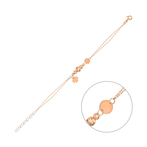 Золотий браслет з підвіскою (арт. 326926) – зображення 1