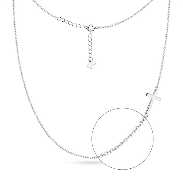 Срібне кольє без каміння Trendy Style (арт. 7507/1201) – зображення 1