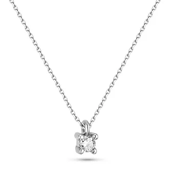 Кольє з білого золота з діамантом (арт. Ц011289005б)