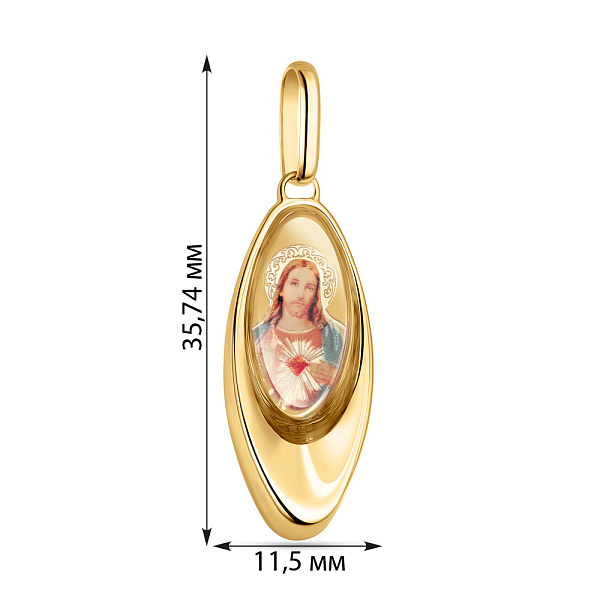 Ладанка из золота Иисус Христос (арт. 404800жИ) – изображение 2