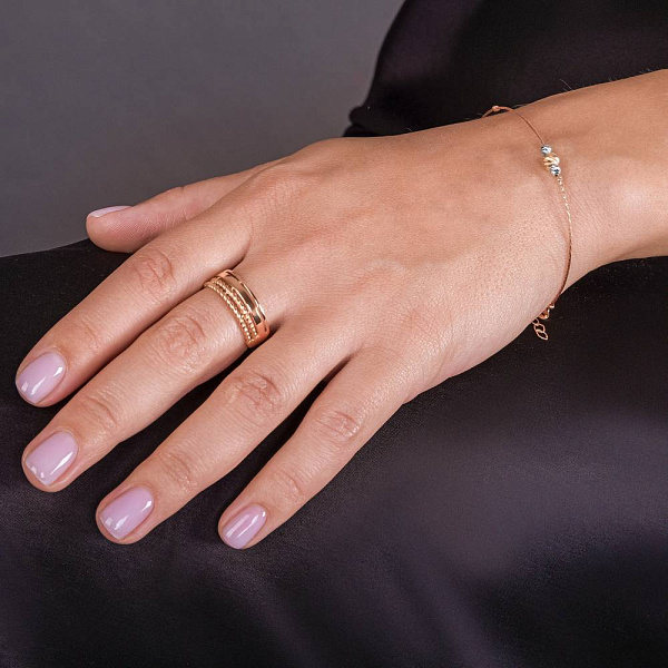 Широкое золотое кольцо (арт. 155922) – изображение 2