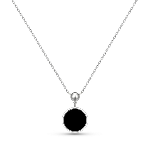 Серебряное колье с ониксом (арт. 7507/2334о) – изображение 1