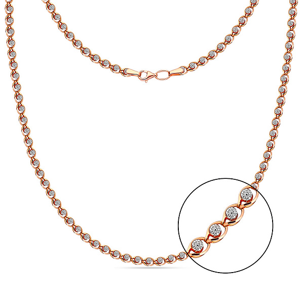 Колье из красного и белого золота (арт. 350437) – изображение 1