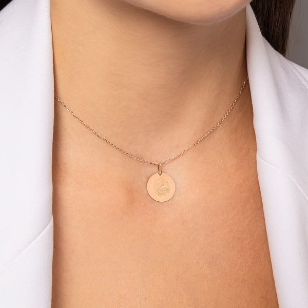 Золотой подвес под гравировку в форме монеты (арт. 4401022) – изображение 3