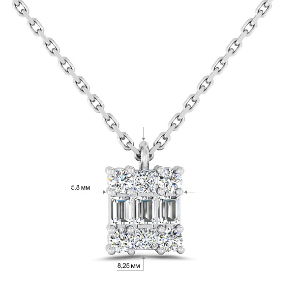 Золоте кольє з діамантами (арт. Ц011514020б) – зображення 2