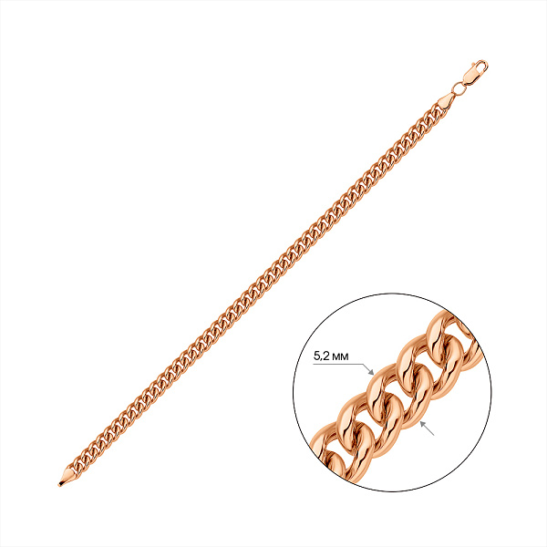 Золотий браслет плетіння Панцирне (арт. 311009д) – зображення 3