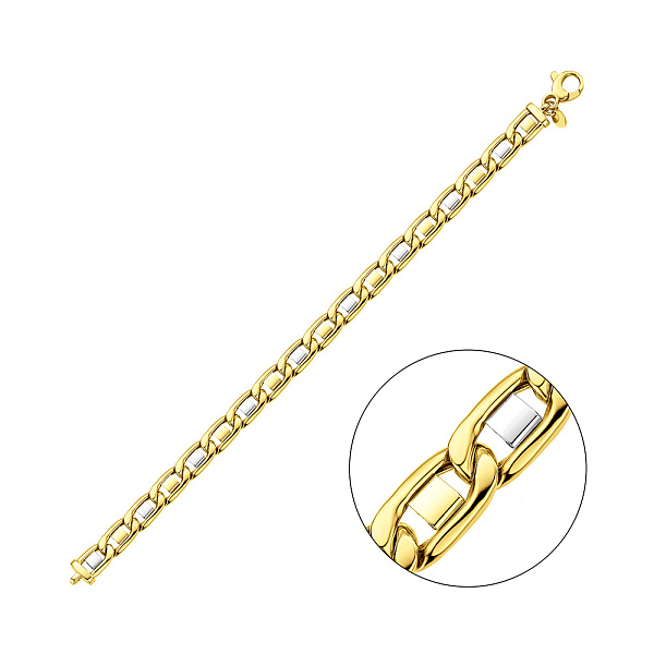 Браслет из желтого золота с родированием (арт. 326481/1жр) – изображение 1