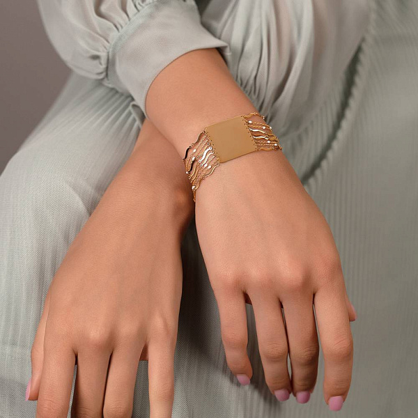 Браслет Francelli з жовтого золота з емаллю (арт. 3261052жеб) – зображення 3