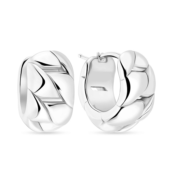 Серьги кольца из белого золота Francelli (арт. е108245/15б) – изображение 1