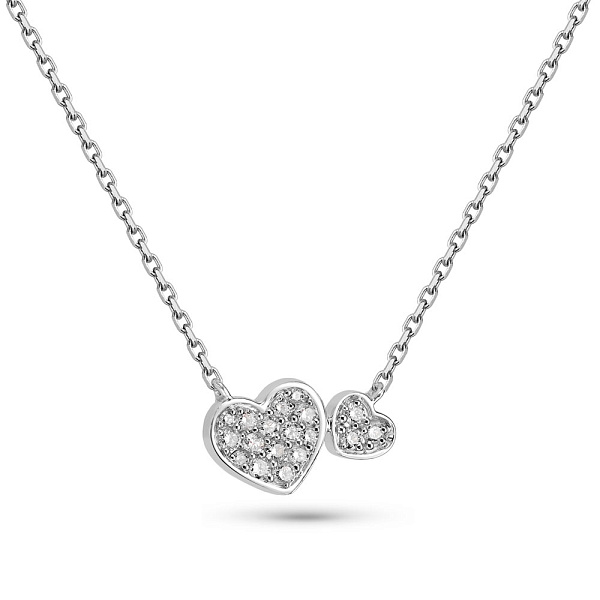 Кольє з білого золота з діамантами (арт. Ц341290010б) – зображення 1