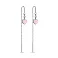 Срібні сережки-протяжки з фіанітами (арт. 7502/4749ер) – зображення 1