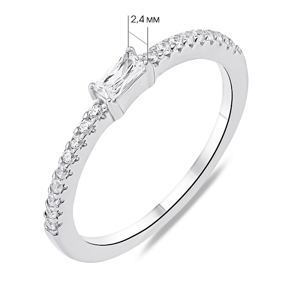 Серебряное кольцо с фианитами (арт. 7501/6262/1) – изображение 2