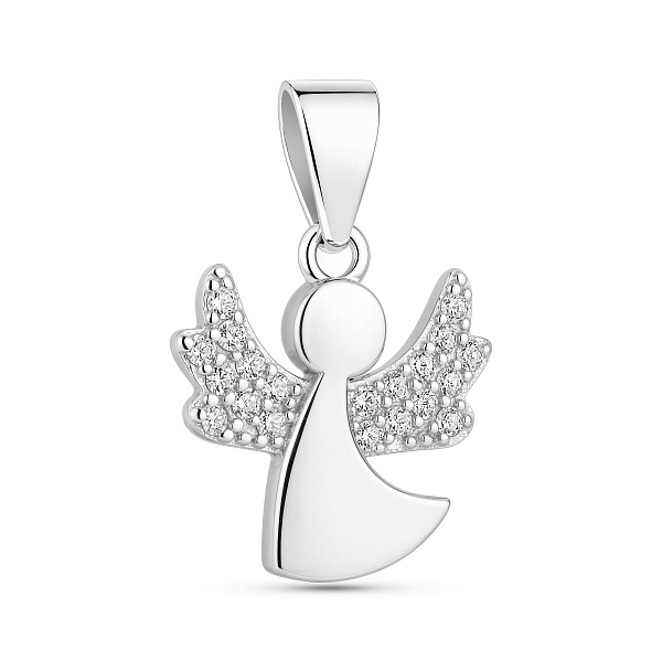 Серебряная подвеска ангел с фианитами (арт. 7503/4789) – изображение 1