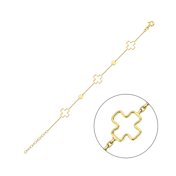 Золотой браслет без камней (арт. 326705ж) – изображение 1