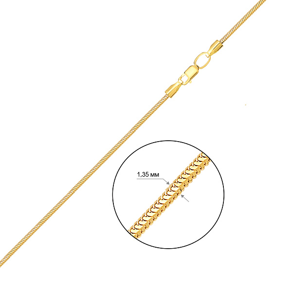 Золотий ланцюжок плетіння Снейк (арт. 304204ж) – зображення 4