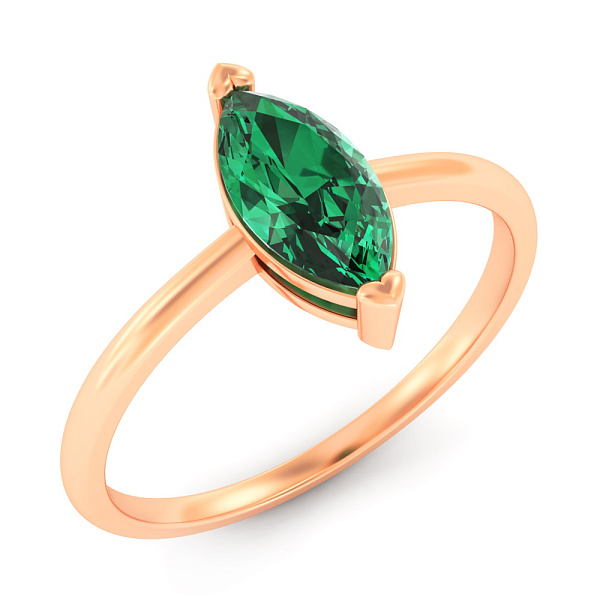 Кольцо из красного золота с кварцем (арт. 141233Пз) – изображение 1