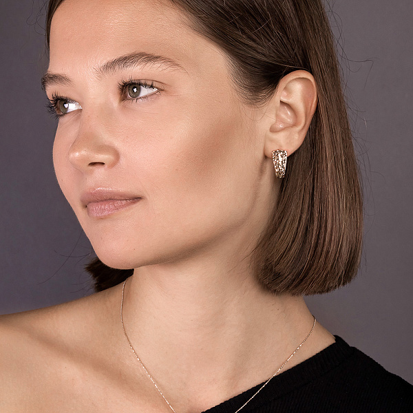 Серьги из красного золота (арт. 120513) – изображение 2