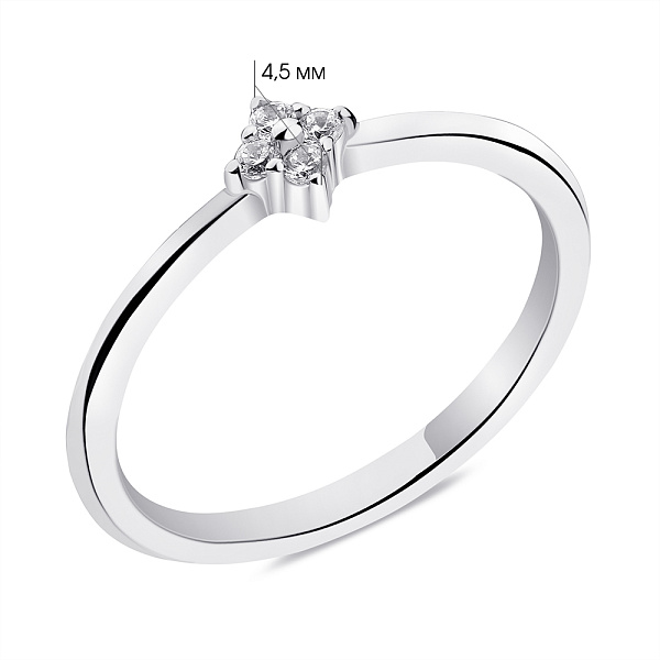 Каблучка зі срібла з фіанітами (арт. 7501/6391) – зображення 2