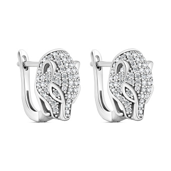 Серьги из серебра Пантера (арт. 7502/9519)