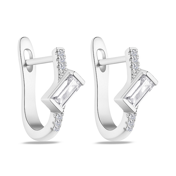 Серьги из серебра с фианитами  (арт. 7502/4849) – изображение 1