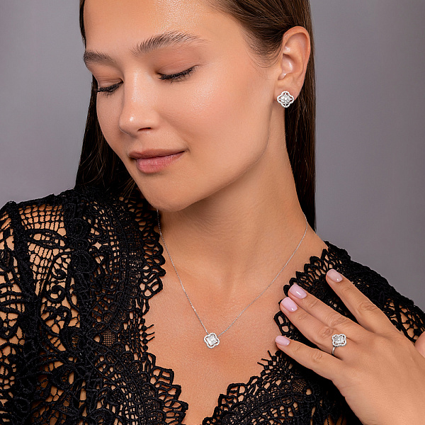 Золотое кольцо с бриллиантами (арт. К011497040б) – изображение 7