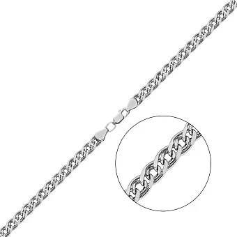 Ланцюжок з білого золота в плетінні Нонна (арт. 302102б)