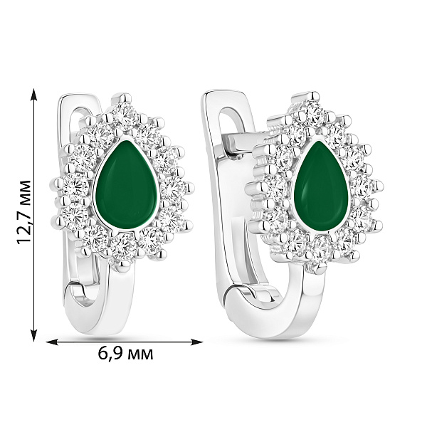 Серебряные детские серьги с фианитами (арт. 7502/2736ез) – изображение 2