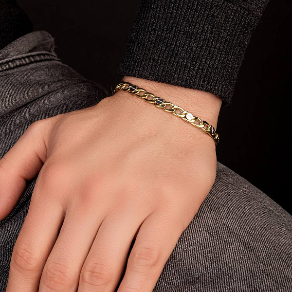 Браслет з жовтого золота з родіюванням (арт. 326492жр) – зображення 2