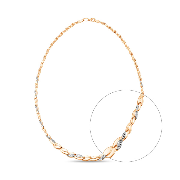 Колье из красного золота с алмазной гранью (арт. 370043р) – изображение 1