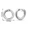 Серьги-кольца из белого золота Francelli без камней (арт. е1091981/30б) – изображение 5