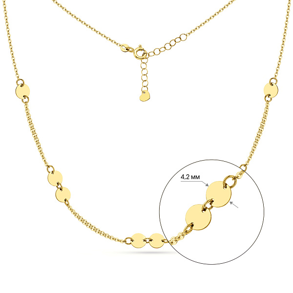 Золотое колье Монеты (арт. 352346ж) – изображение 2