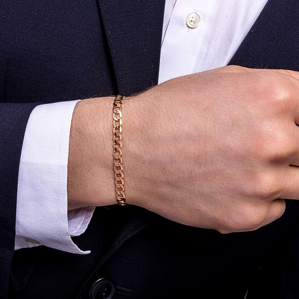 Золотой браслет плетения Панцирное (арт. ц311004) – изображение 2