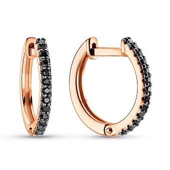 Золоті сережки з доріжкою з діамантів (арт. С011816010ч)