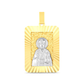 Фото Золотая ладанка Николай Чудотворец (арт. 440944жа)