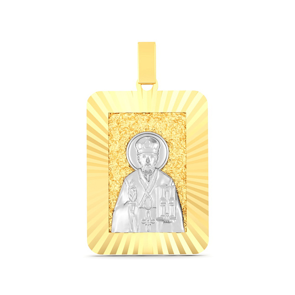 Золотая ладанка Николай Чудотворец (арт. 440944жа) – изображение 1