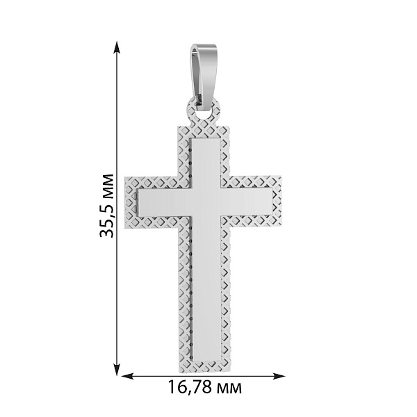 Золота підвіска-хрестик (арт. 440409б) – зображення 3