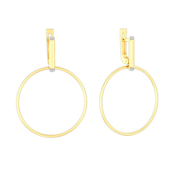 Золоті сережки з фіанітами  (арт. 110603ж) – зображення 1