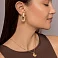 Золотые серьги без камней (арт. 1091822жм) – изображение 5