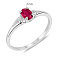 Серебряное кольцо с рубином и фианитами (арт. 7501/8935Р) – изображение 2