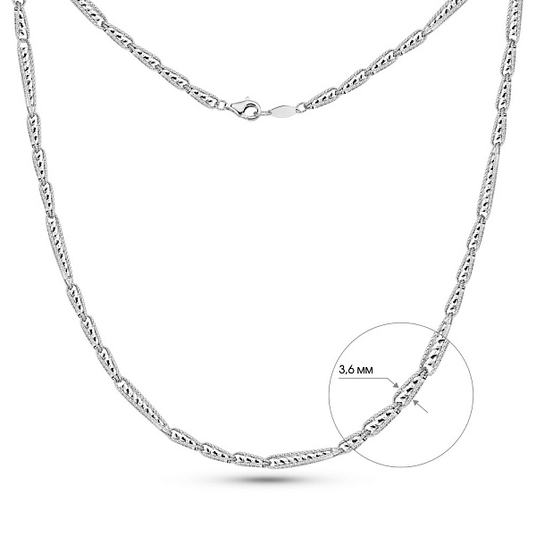 Кольє з білого золота Francelli (арт. 352686б) – зображення 4