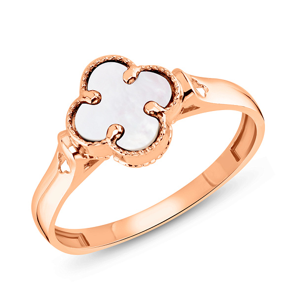 Золота каблучка з перламутром (арт. 154873/9п) – зображення 1