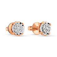 Золоті сережки пусети з діамантами (арт. Т011744010)