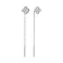 Срібні сережки-протяжки з фіанітами (арт. 7502/462С) – зображення 1