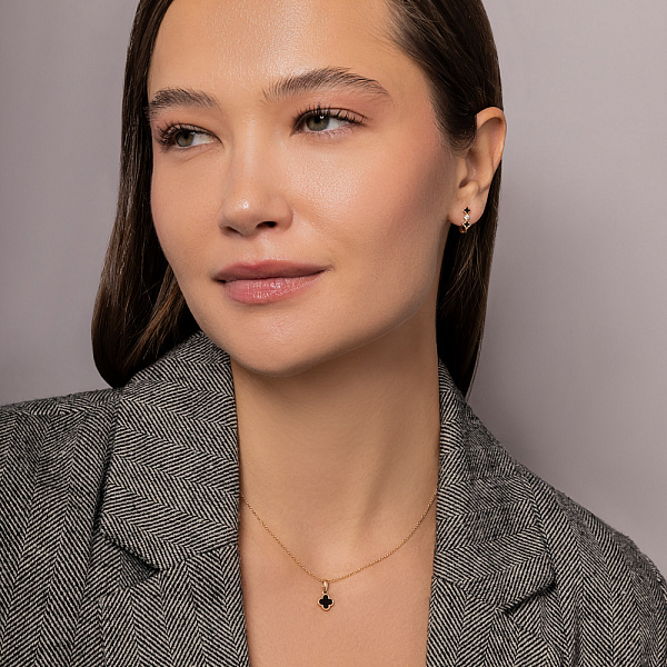 Кулон из красного золота с эмалью (арт. 441087еч) – изображение 2