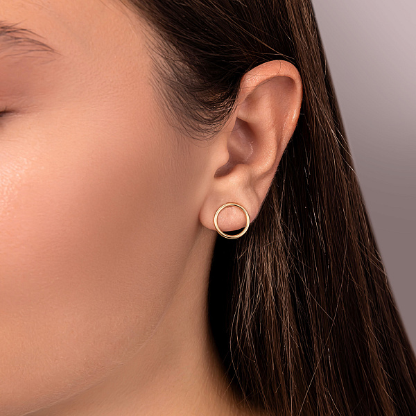 Золотые серьги пусеты (арт. 110625ж) – изображение 3